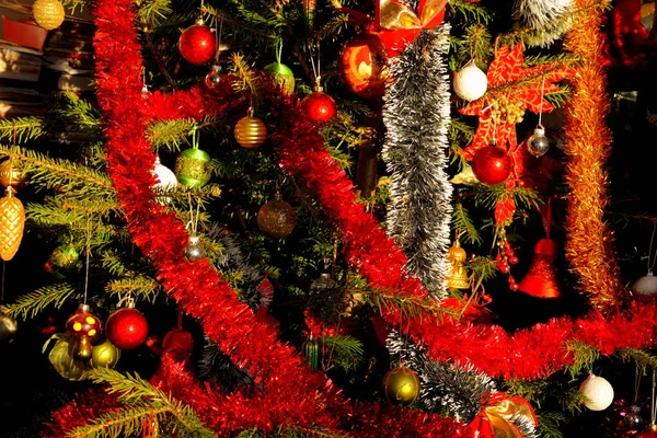 Ornamento Dell Albero Natale Nelle Vacanze Invernali Bei Colori — Foto Stock