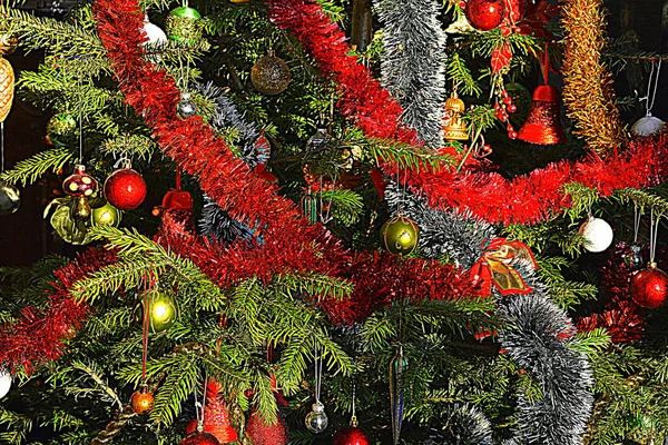 Christbaumschmuck Winterurlaub Schöne Farben — Stockfoto