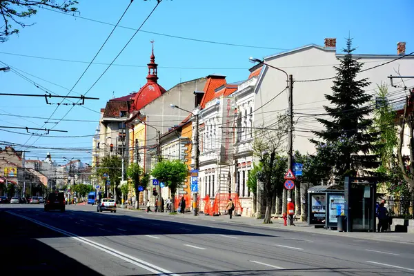 Typowy Krajobraz Miejski Mieście Kluż Napoka Transylwania Rumunia Jest Ładne — Zdjęcie stockowe