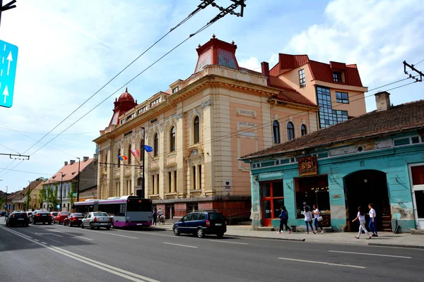 Tipikus Városi Táj Város Cluj Napoca Transylvania Település Szép Román — Stock Fotó