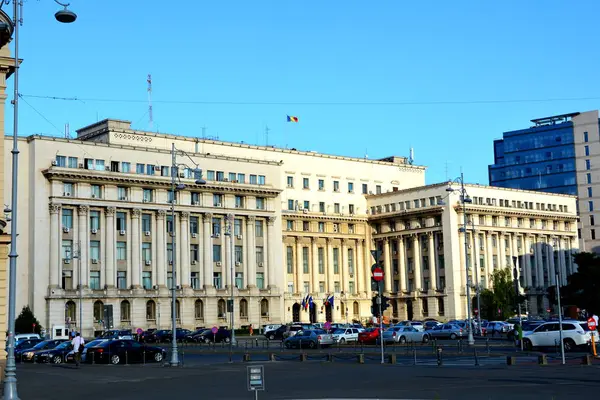 Tipico Paesaggio Urbano Nel Centro Bucarest Bucuresti Carest Capitale Della — Foto Stock