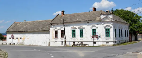 Tipiche Case Rurali Contadine Nel Villaggio Toarcla Tartlau Transilvania Romania — Foto Stock
