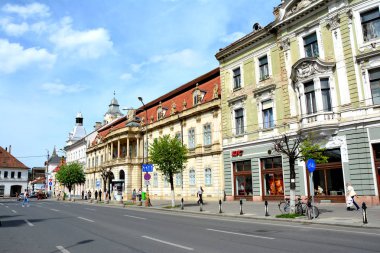 Şehirde Cluj-Napoca, Transilvanya tipik kentsel peyzaj. Bir güzel Romen bimillenian kasaba.