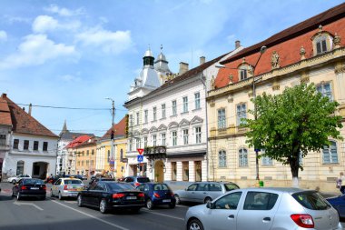 Cluj-Napoca, Transilvanya, eski bir Antik şehir şehirde tipik kentsel peyzaj.