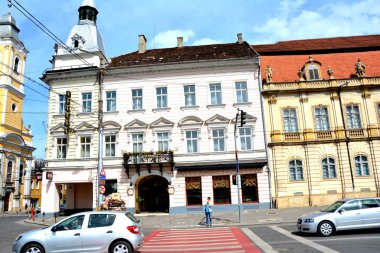 Cluj-Napoca, Transilvanya, eski bir Antik şehir şehirde tipik kentsel peyzaj.