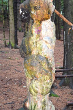 Peyzaj Poiana Brasov, kış, spa ve turistik İstasyonu Poiana Brasov, Brasov 12 km, Transilvanya, Romanya, ülkenin merkezinde bulunan bir ilçedir.