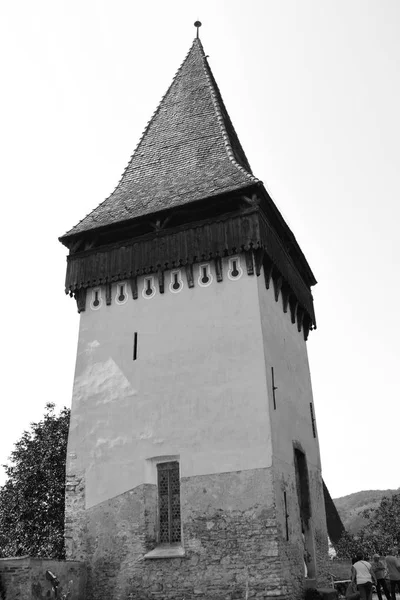 Erődített középkori templom Biertan, Transylvania. — Stock Fotó