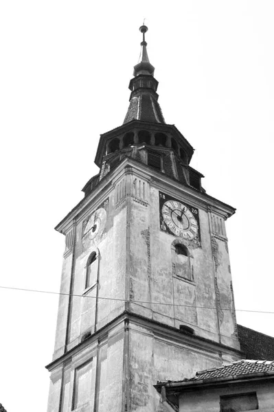 Fortified Medieval Church Village Sanpetru Transylvania — Stock Photo, Image