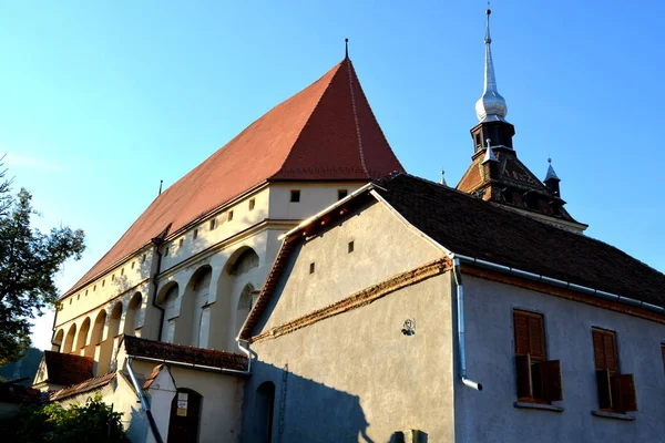 Chiesa fortificata medievale Saschiz Keisd, Transilvania — Foto Stock