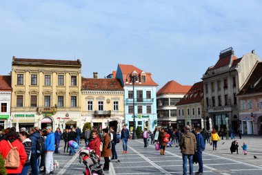  Tipik kentsel peyzaj şehrin Brasov, Transilvanya