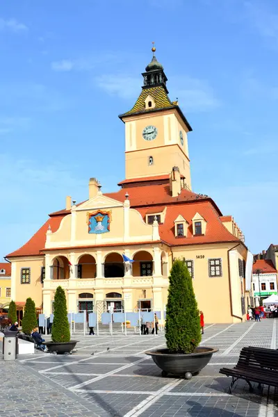 Типичный городской пейзаж города Брашов, Трансильвания — стоковое фото