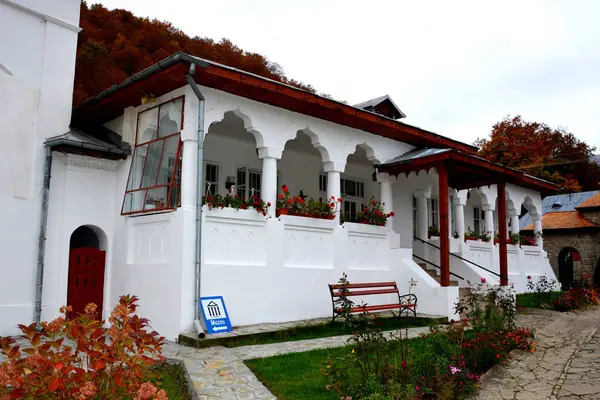 Iglesia Del Monasterio Cheia Prahova Complejo Ortodoxo Rumano Monasterio Los —  Fotos de Stock