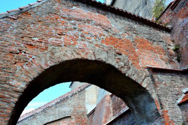 Pazar Meydanı. Tipik kentsel peyzaj şehir Sibiu, Transilvanya