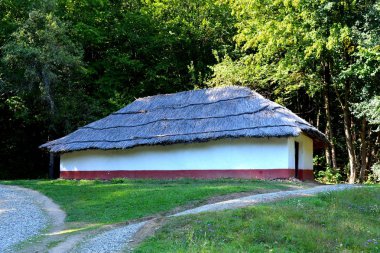 Köylü Dumbrava Sibiului, Transilvanya müzede. Dumbrava Sibiului; Romanian köylü Museum birçok adet envanter bir köylü ile.
