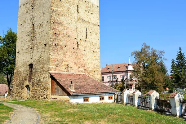 Iglesia medieval fortificada de Saxon Saschiz Keisd, Transilvania — Foto de Stock