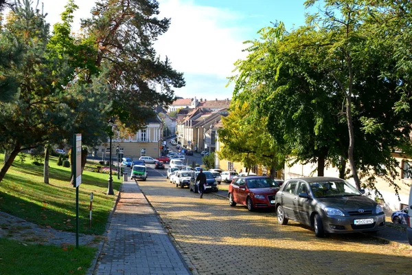 Typische Stadtlandschaft in der Stadt targu-mures, Rumänien — Stockfoto