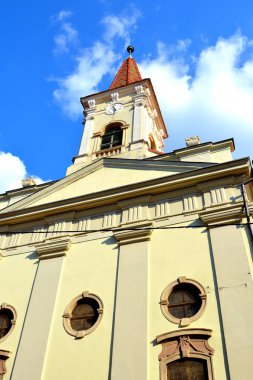 Pazar Meydanı. Tipik kentsel peyzaj şehir Sibiu, Transilvanya