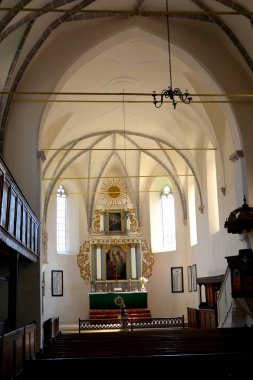İçinde Ortaçağ güçlendirilmiş Sakson kilise Saschiz Keisd, Transilvanya