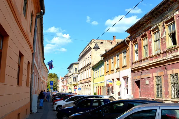 Typical urban landscape in the city Sibiu, Transylvania — Stock Photo, Image