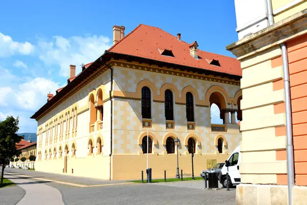 Fortaleza Medieval Alba Iulia Transilvânia Romênia Cidade Moderna Está Localizada — Fotografia de Stock