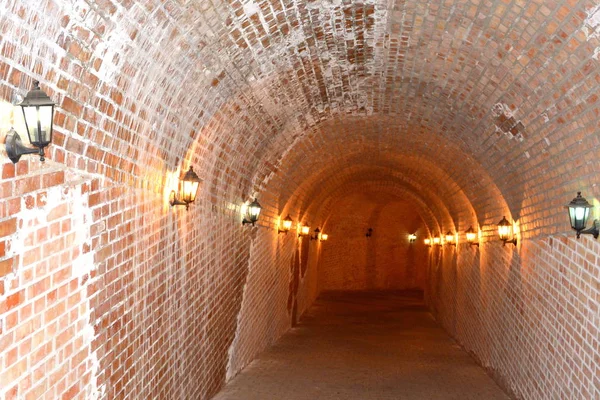 Tunnel in medieval fortress Alba Iulia, Transylvania.