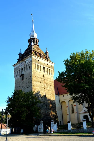 Středověké opevněné Saský kostel Saschiz Keisd, Sedmihradsko — Stock fotografie