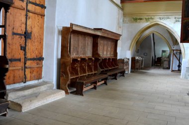 İç eski ortaçağ Sakson lutheran Kilisesi Sighisoara, Transilvanya, Romanya