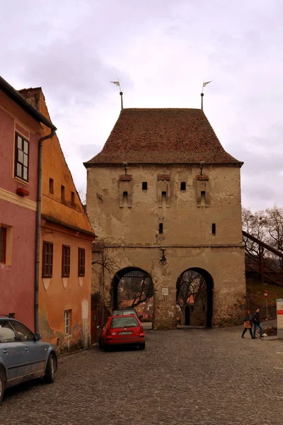 Mittelalterliche sächsische Stadt Sighisoara, Transsilvanien, Rumänien — Stockfoto