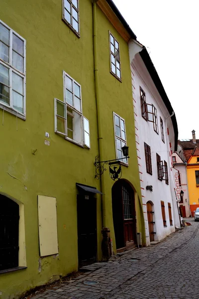 Ville médiévale saxonne Sighisoara, Transylvanie, Roumanie — Photo