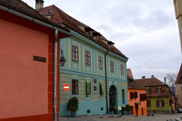 Средневековый город-саксон Sighisoara, Трансильвания, Румыния — стоковое фото