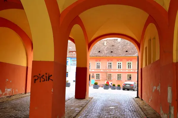 Medieval saxon city Sighisoara, Transilvânia, Roménia — Fotografia de Stock