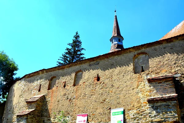 Eglise Médiévale Fortifiée Saxonne Dans Village Crit Transylvanie Roumanie — Photo