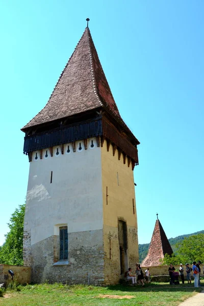 Opevněný středověký kostel Biertan, Transylvánie. — Stock fotografie