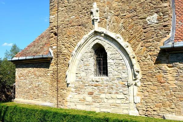 Fortified medieval church in the village Malancrav, Transylvania — Stock Photo, Image