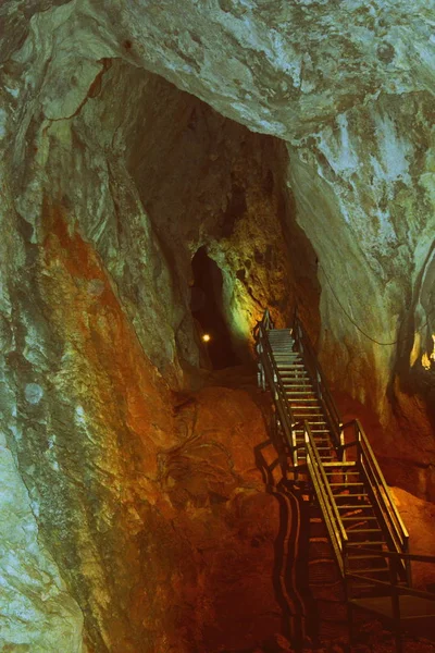 Ancien Tunnel Romain Dans Une Mine Rosia Montana Transylvanie Roumanie — Photo