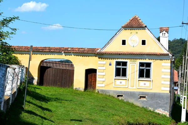 Paisaje Rural Típico Aldea Saxon Malancrav Transilvania Rumania —  Fotos de Stock