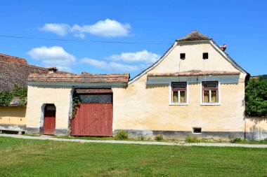 Tipik ev köyde Crit-Kreutz, Transilvanya, Romanya