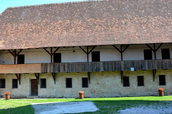 Ancienne Forteresse Médiévale Dans Ville Fagaras Une Vieille Ville Roumaine — Photo