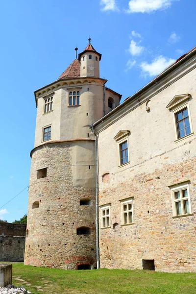 Staré Středověké Pevnosti Městě Fagaras Staré Rumunské Město Bohatou Středověké — Stock fotografie