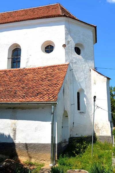 Régi középkori Szász evangélikus egyház (Erdély Halmeag) — Stock Fotó