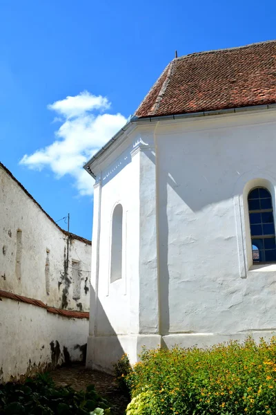 Berikade saxiska medeltida kyrkan Homorod, Transsylvanien — Stockfoto