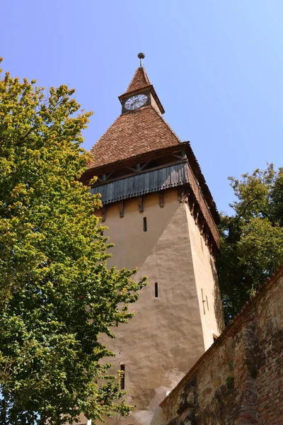 Befestigte mittelalterliche sächsische Kirche biertan, Siebenbürgen. — Stockfoto