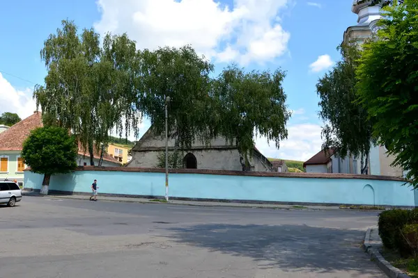 Typisch stedelijke landschap in de stad Rupea, herhalingen, Transsylvanië — Stockfoto