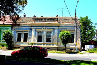 Şehrin Fagaras, Transilvanya tipik kentsel peyzaj