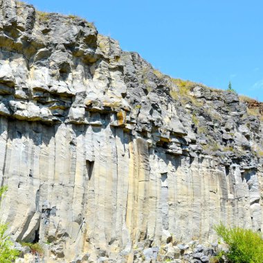 bazalt sütunları kayalarda Racos, Transilvanya, Romanya