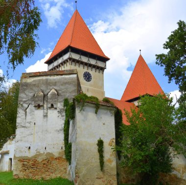 Fortified medieval saxon church in Dealu Frumos, Schoenberg, Transylvania, Romania