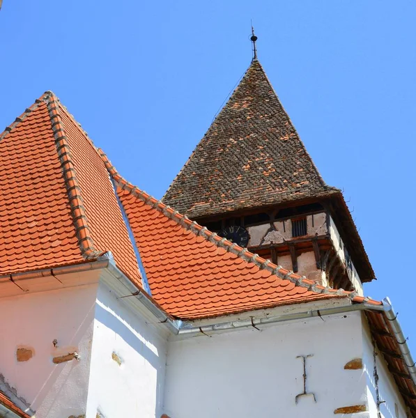 Igreja evangélica do saxão medieval fortificada em Veseud, Zied, Transilvânia, Romênia — Fotografia de Stock