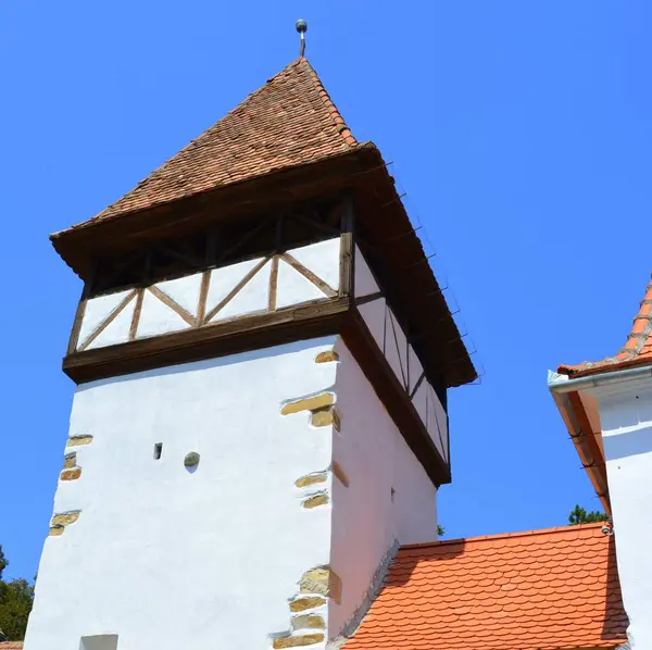 Fortified medieval saxon evangelic church  in Veseud, Zied — Stock Photo, Image