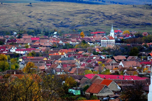 Типові Сільські Ландшафтні Селянські Будинки Гарбові Трансільванія Румунія Поселення Було — стокове фото