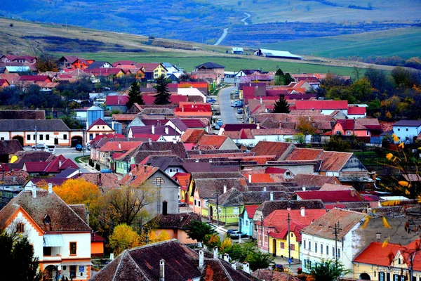 Typische Landelijke Landschap Boerenhuizen Garbova Transsylvanië Roemenië Nederzetting Werd Het — Stockfoto